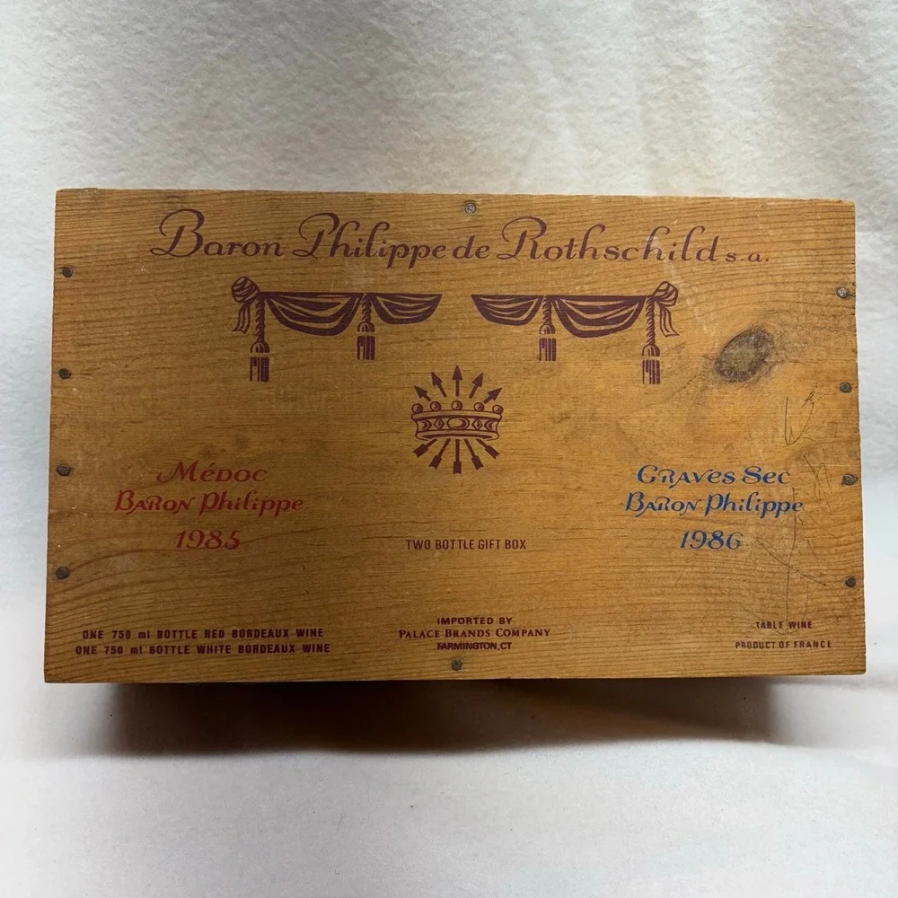Baron Philippe de Rothschild Wooden Wine Box -‎ Collectible